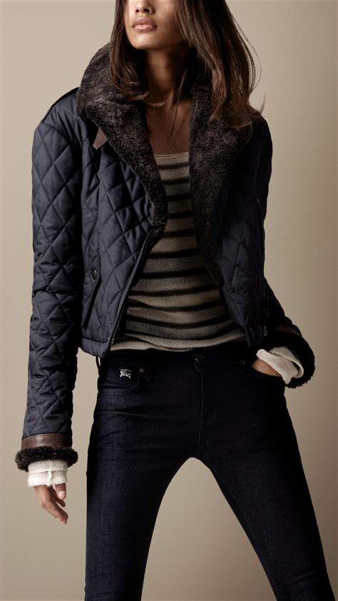 bomber burberry jacket womens|women's Burberry quilted jacket.